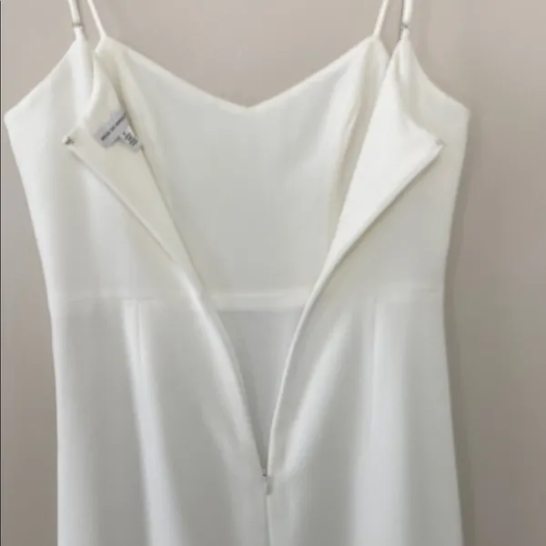 Dress The Population Mira Dress Ruffled‎ Hem Ivory Size M - Image 8