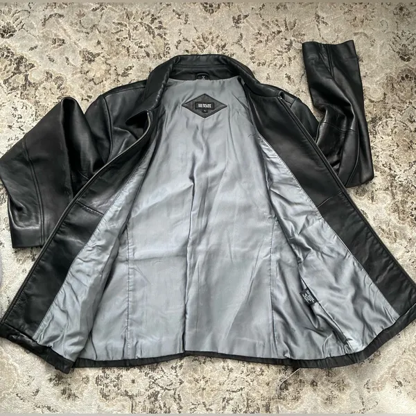 Nice genuine leather jacket 🖤🖤 Black Size L - Image 4