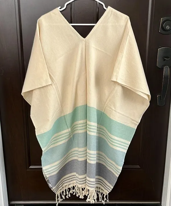 Like New Anthropologie Tribe Alive Fringed Poncho Top One Size - Image 3