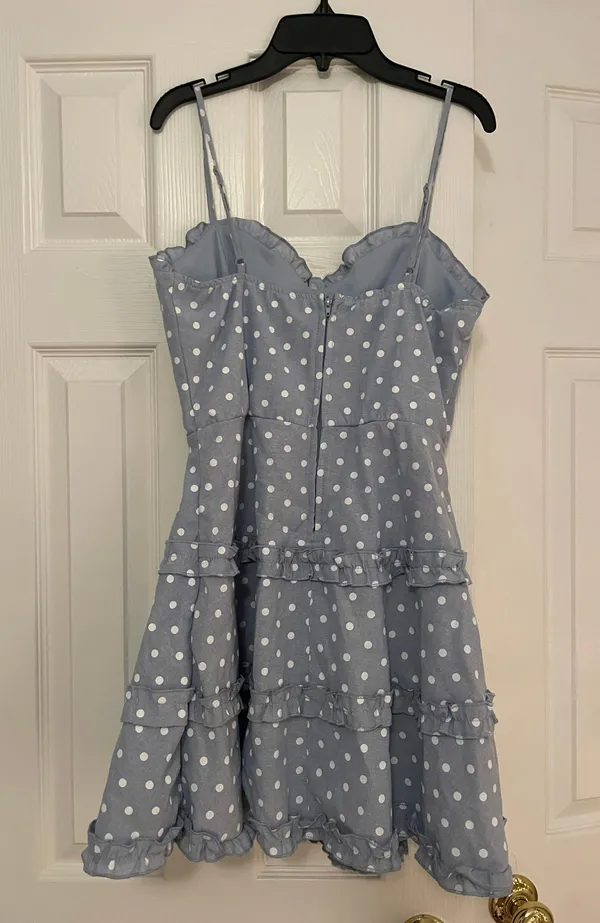 Purple And White Polka Dot Sundress - Image 2