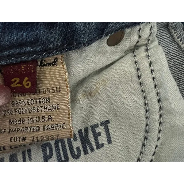7 For All Mankind‎ A Pocket Jeans Womens Size 26 Light Wash Rhinestone Flare Y2K - Image 11