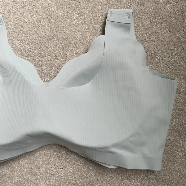 Wireless Full Coverage Bra Supportive Comfort Spandex Light Blue Size 3XL - Image 5