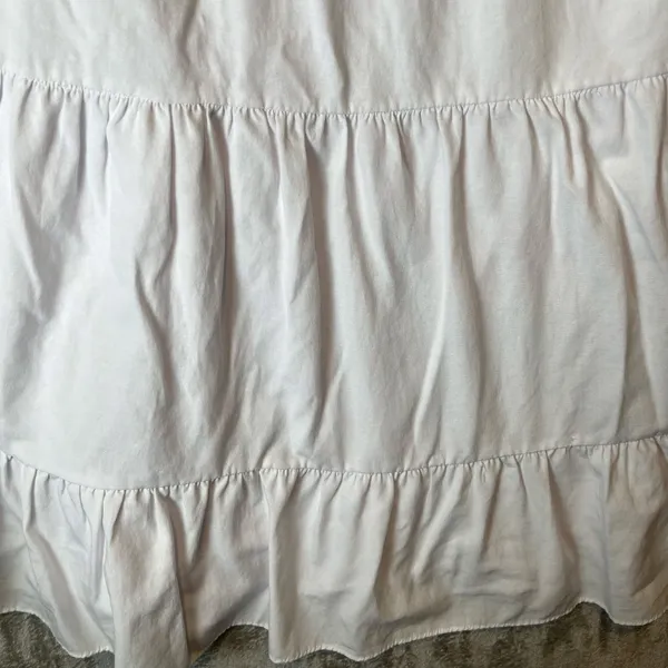 Pomander Place‎ Women's Size Medium White Quinn Tiered Mini Dress Cotton Blend - Image 3