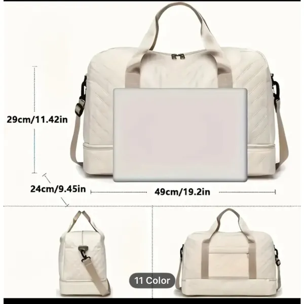 Women's Unbranded Duffle Bag Medium Green Travel - Image 4
