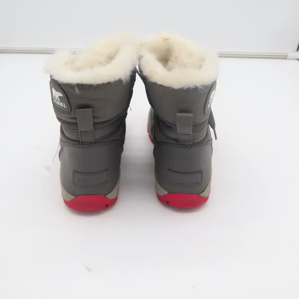 Sorel Whitney Short Lace Grey Pink Waterproof Winter Snow Boots Womens 6.5 - Image 6