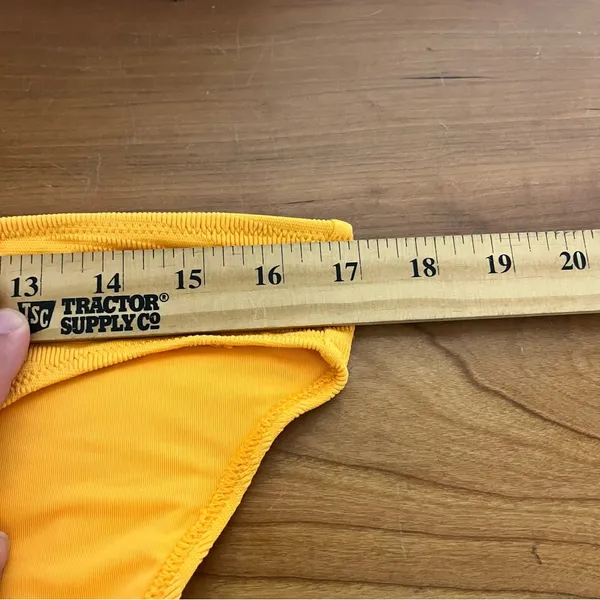 Aerie Real Good Yellow Textured Bikini Bottom‎ Swimsuit XL - Image 2