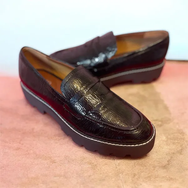 Franco Sarto Black Patent Leather Loafers, Women Shoe Size 9M - Image 8