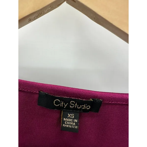 City Studio Womens Cut Out‎ Bodycon Dress Size XS Wine Cocktail Event Party - Image 6