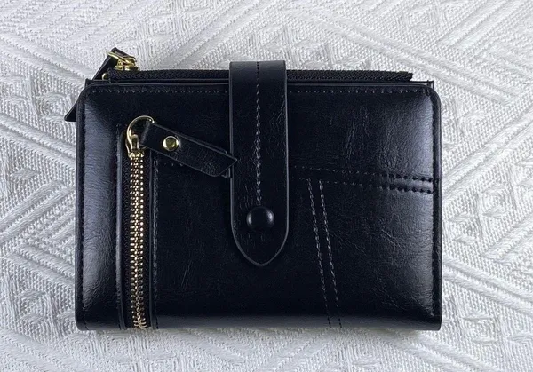 Wallet for Women,Trifold Snap Closure Wallet,Credit Card Holder Coin Purse - Image 10