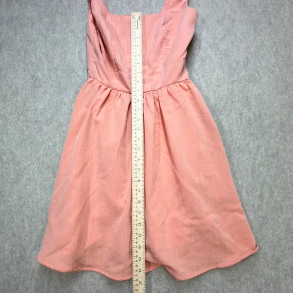 Women XS Fairycore Peach Cottagecore Boho Square Neck Coquette Mini Dress mi ami - Image 8