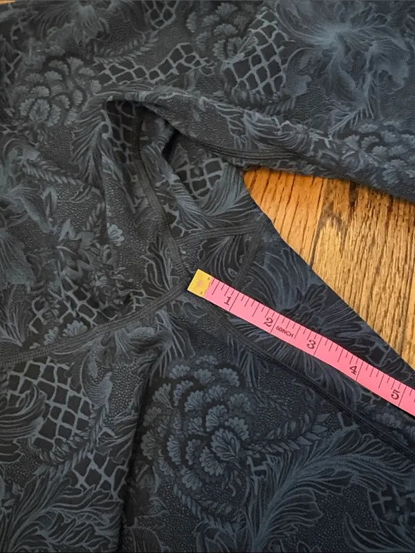 Lululemon Wunder Under HR Tight 25" Nouveau Mach Blue Black Sz 12 Luxtreme NWOT - Image 9