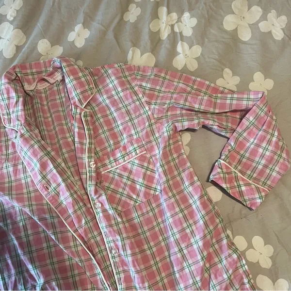 Victoria's Secret Pink Plaid Pajama Top - Image 2
