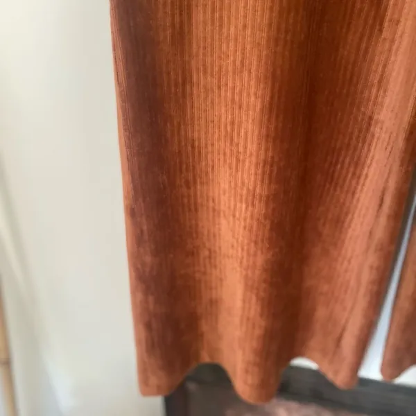 Doe & Rae Corduroy Wide Leg Pants Drawstring Copper - Image 7