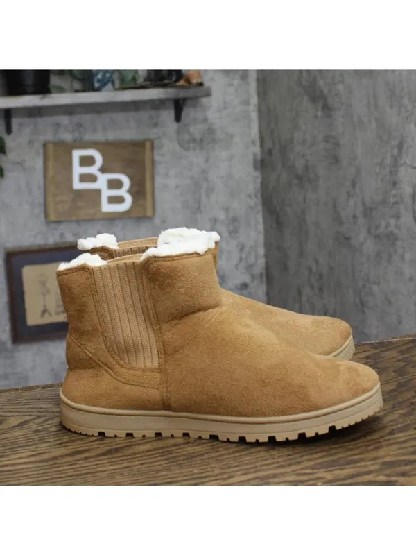 Isotoner / Outdoor Faux Fur Lined Boot Slippers Buckskin Brown XL (9.5-10) - Image 6