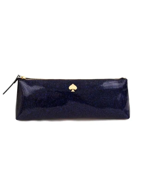Kate Spade Glitter Bug Mattie Cosmetic Bag Navy Blue Sparkle NWT - Image 10
