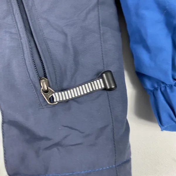 L.L. Bean Jacket Womens M Blue Nylon Winter Hooded Insulated Quilted Zip‎ Logo - Image 4