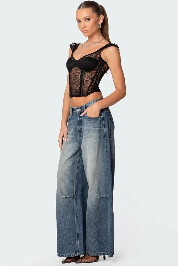 Rita Lace Corset Edikted Top  - Image 3