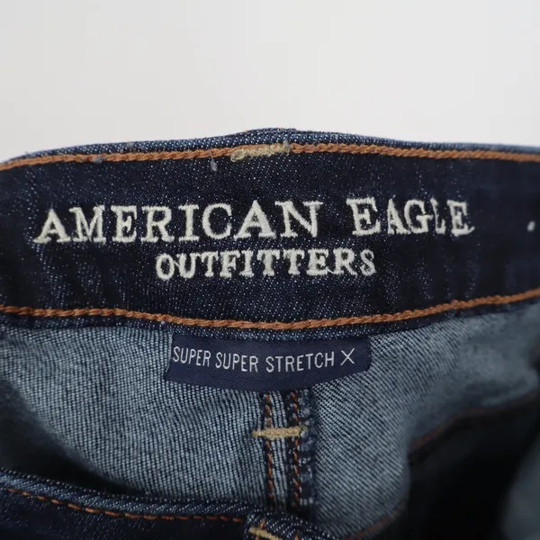 American Eagle Jeans Womens 6 Super Super Stretch X Dark Blue Skinny Excellent - Image 2
