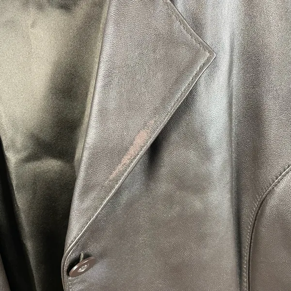 Vintage 90s Y2K Centigrade Leather Trench Coat Womens Size Medium Zip Out Lining - Image 9
