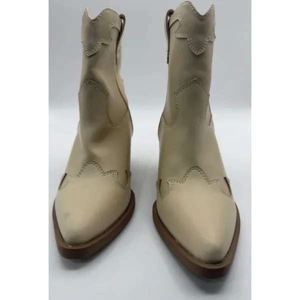 Sun + Stone Brennaa Western Boots Women's 5 Cream Concert Cowgirl Festival - Image 3