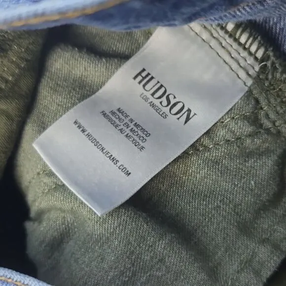 Hudson -1169 Women's Green‎ Cargo High Rise Denim Waist Trousers Pants Size 25 - Image 11