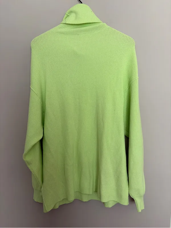 Free People Softly Structured Lime Green Turtleneck XS - Image 5