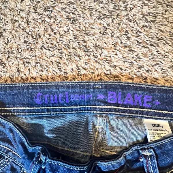 Cruel Denim Blake Womens 30/9S Dark Wash Embroidered Bootcut Jeans‎ CB41754071 - Image 2