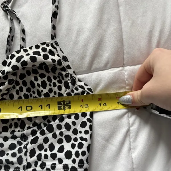 Michael Kors Womens Size Small White Black Polka Dot Swimsuit‎ Bikini Top Wired - Image 2