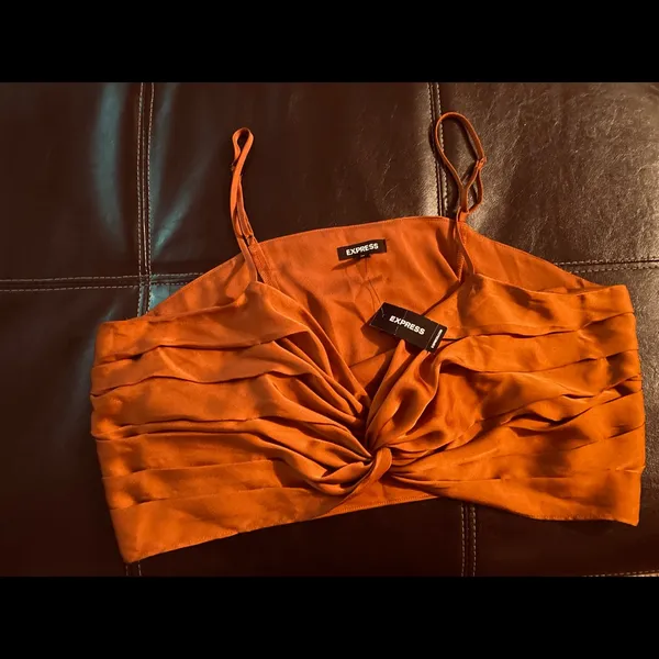 NWT Express Satin Twist Front Cropped Cami - Image 3