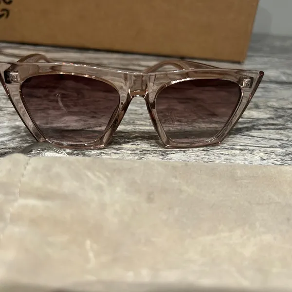 Stylish Transparent Sunglasses Brown - Image 5