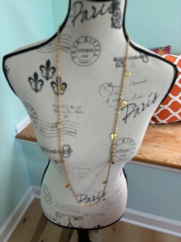 Tory Burch Gold Logo Long Necklace  - Image 4