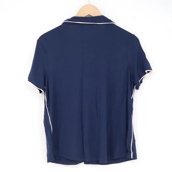 Stars Above Navy Blue Beautifully Soft Pajama Set Short Sleeve Shorts Medium - Image 4