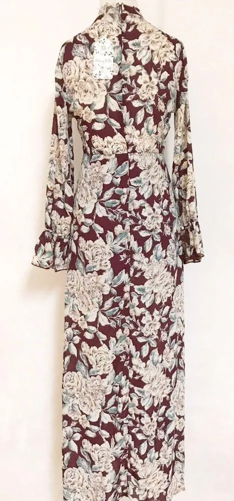 Honey Belle Choker Floral Retro Slit Maxi Dress - Image 2