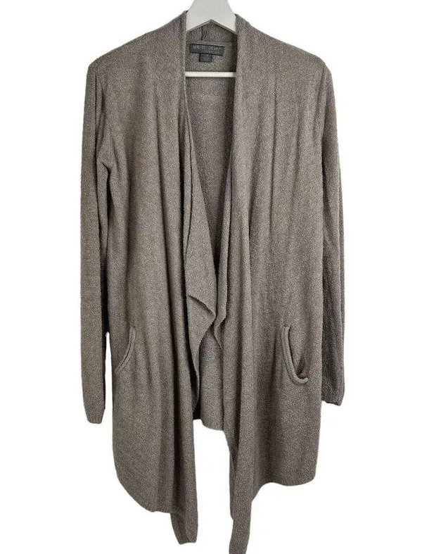 Barefoot Dreams Sz S/M Cardigan Sweater CozyChic Lite Island Wrap Open Waterfall - Image 2