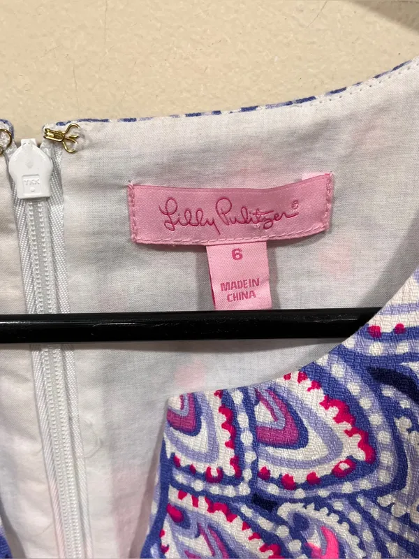 Lilly Pulitzer Fallon Shift Dress, Size 6 Tipping Point Floral EUC - Image 3