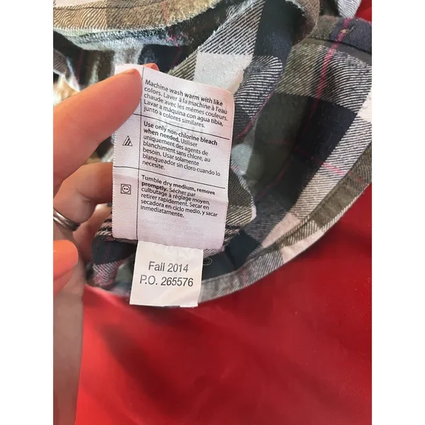 Carhartt Women’s Multicolor Long Sleeve Flannel Button Check Shirt Sz M (8-10) - Image 7