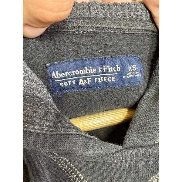 Abercrombie & Fitch Soft AF A&F Fleece Black Pullover Hoodie Top Womens Size XS - Image 4