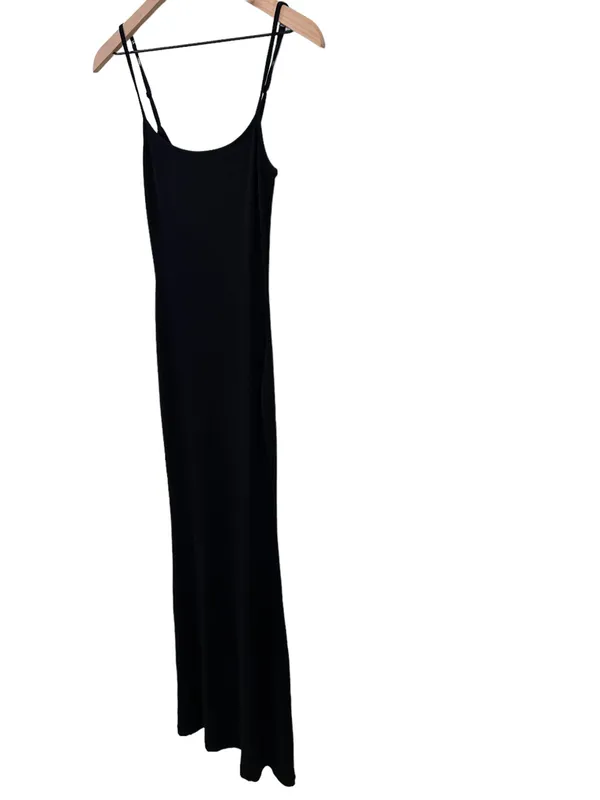 SKIMS Soft Long Slipdress ONYX Medium NWT - Image 9
