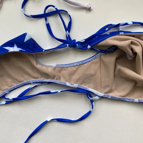 NWOT Forplay sexy Stars and Stripes string bikini, size large - Image 8