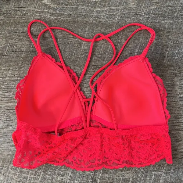PINK Victoria’s Secret Neon Pink Lace Bra SZ M - Image 4