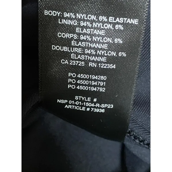 Aritzia Babaton Contour Women's Black Square Neck Long Sleeve Bodysuit Top Sz M - Image 6