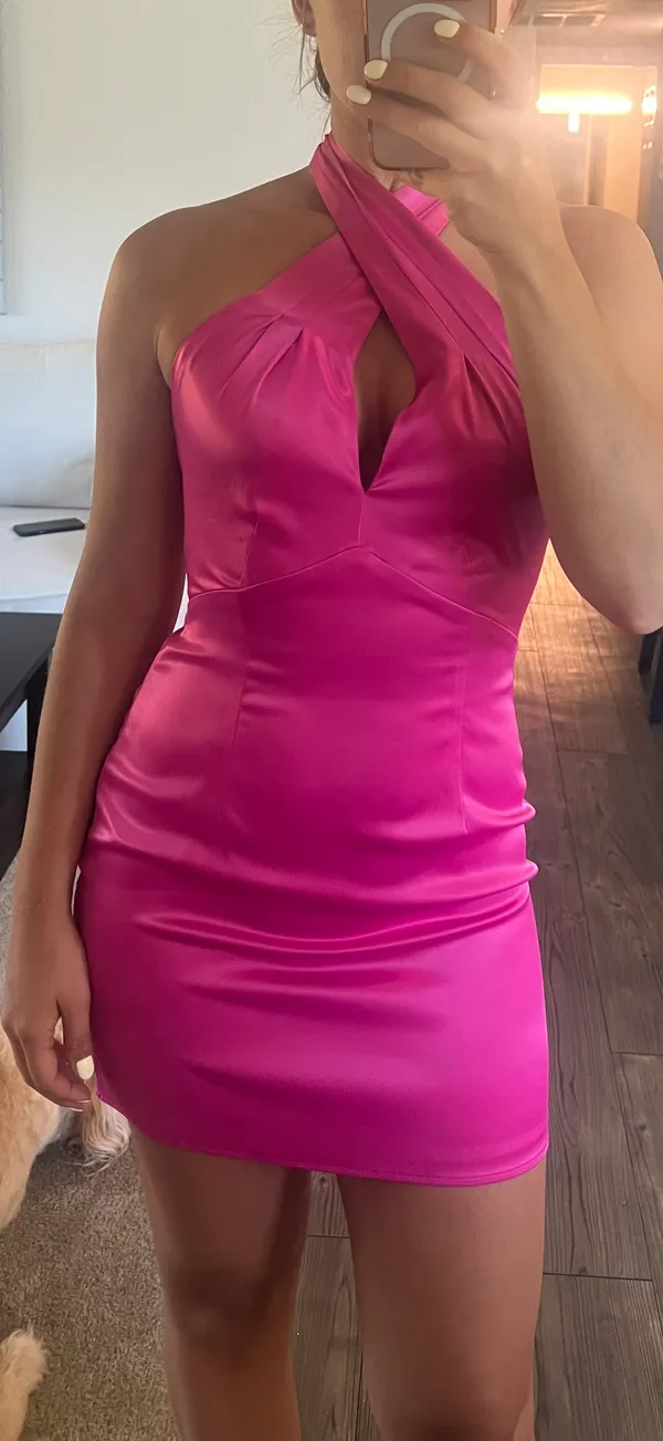 Revolve Hot Pink Mini Dresss - Image 3