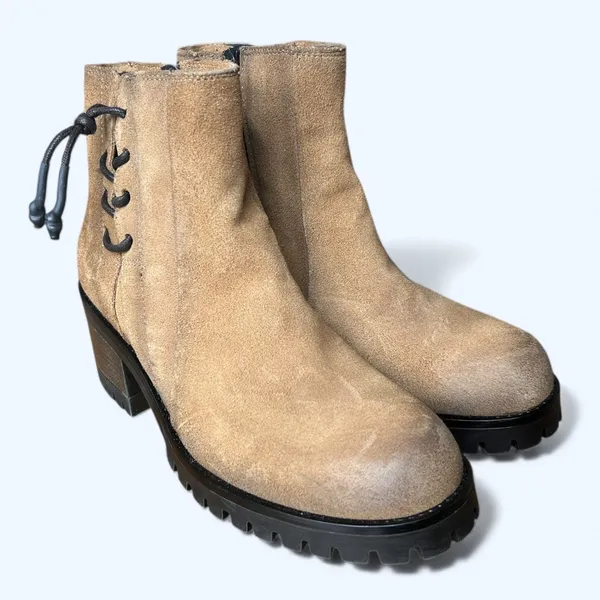 Miz Mooz “Maiden” Chunky Platform Suede Ankle Boots Chunky Heel Womens EU 38 NEW - Image 3