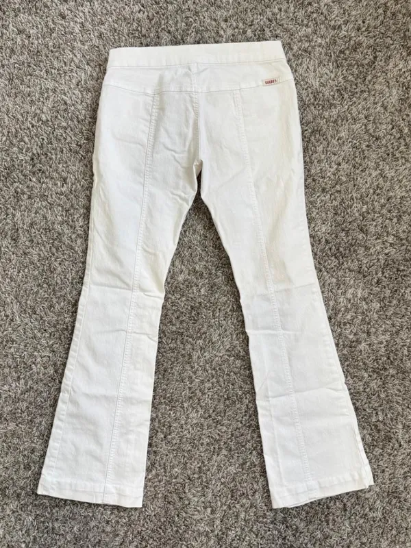 Vintage Guess White Y2K Lowrise Jeans 24 - Image 2
