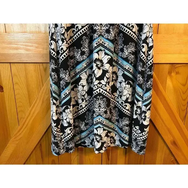White House Black Market Black White Light Blue Pullover Shift Dress Size Large - Image 3