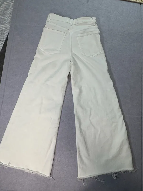 Madewell Flared Wide-Leg Jeans White Size 26 - Image 6
