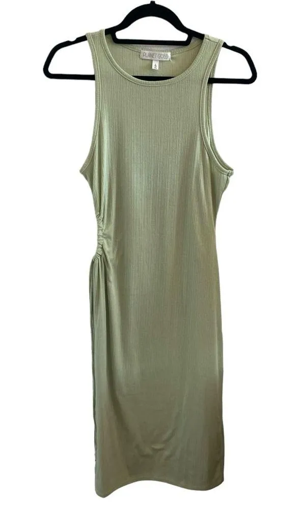 Sleeveless Knit Midi Dress With Cut Out Tie Side By Planet Gold - Image 10