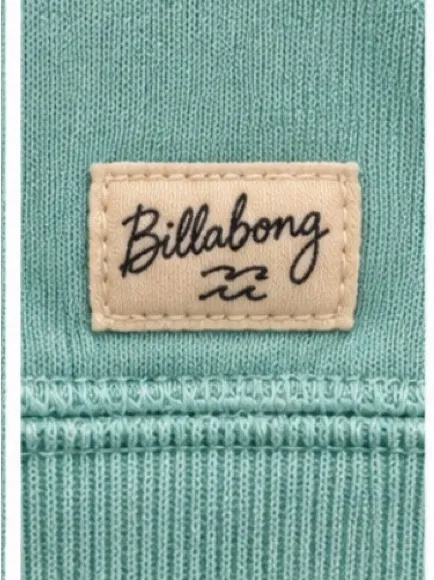Billabong Mint Aqua Pullover Hoodie Size Large Cotton Blend Kangaroo Pocket - Image 5