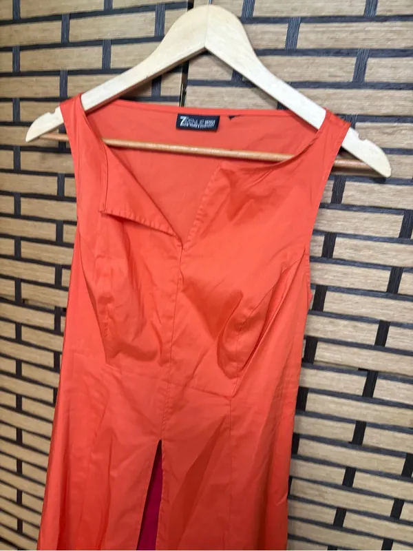 New York & company Orange and pink dress size XS - Image 3