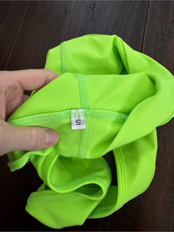 Neon Green Racerback Sports Bra - Image 4
